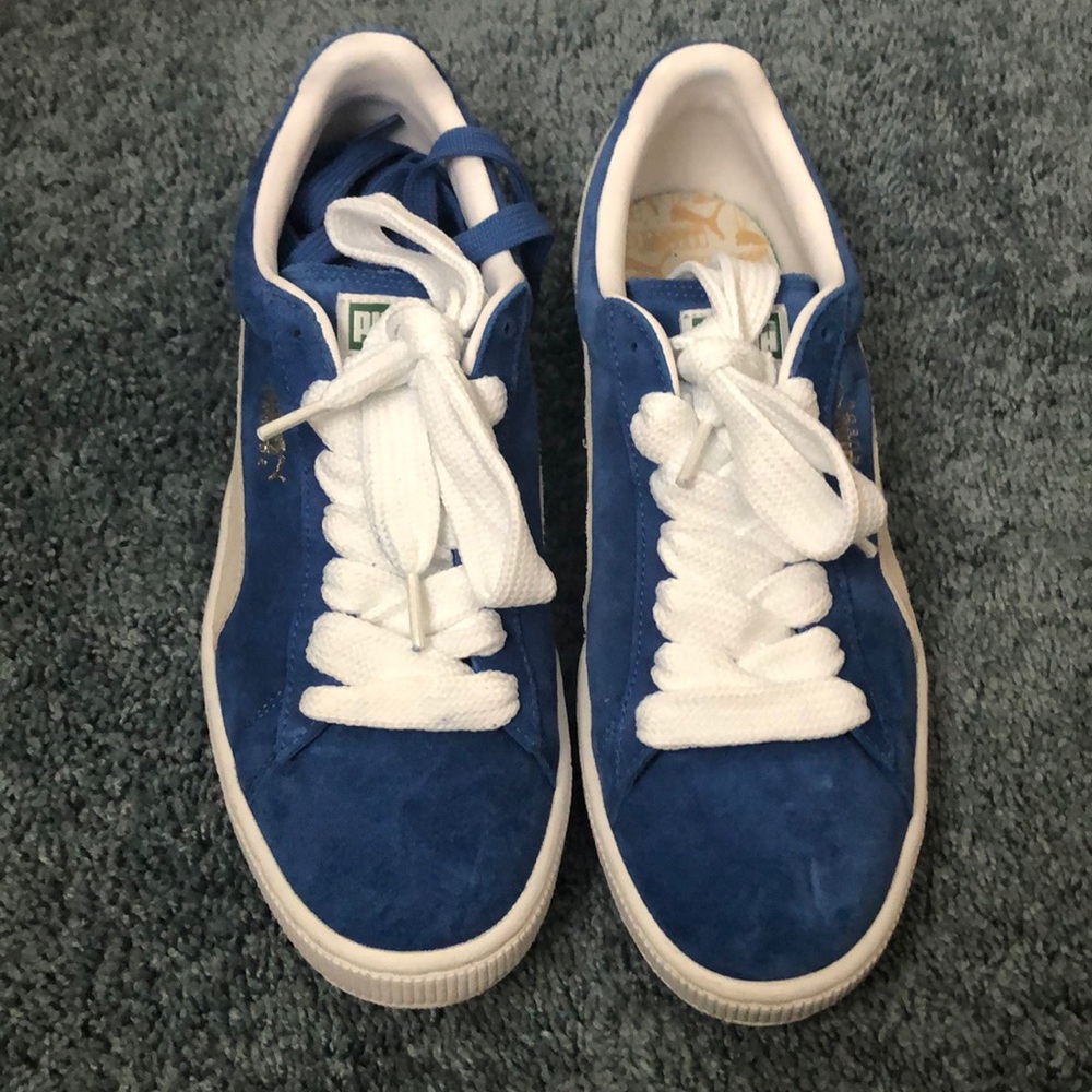 Blue Puma Suede